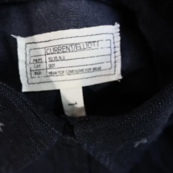 Current/Elliott The Perfect Shirt Washed Black with Mini Stars Size 1 - Picture 10 of 15
